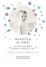 Dancing Dots - Invitación de Cumpleaños